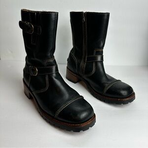 Harley Davidson Women’s Boots Size 9.5 EU 41 Shoes Leather Zip Side Biker